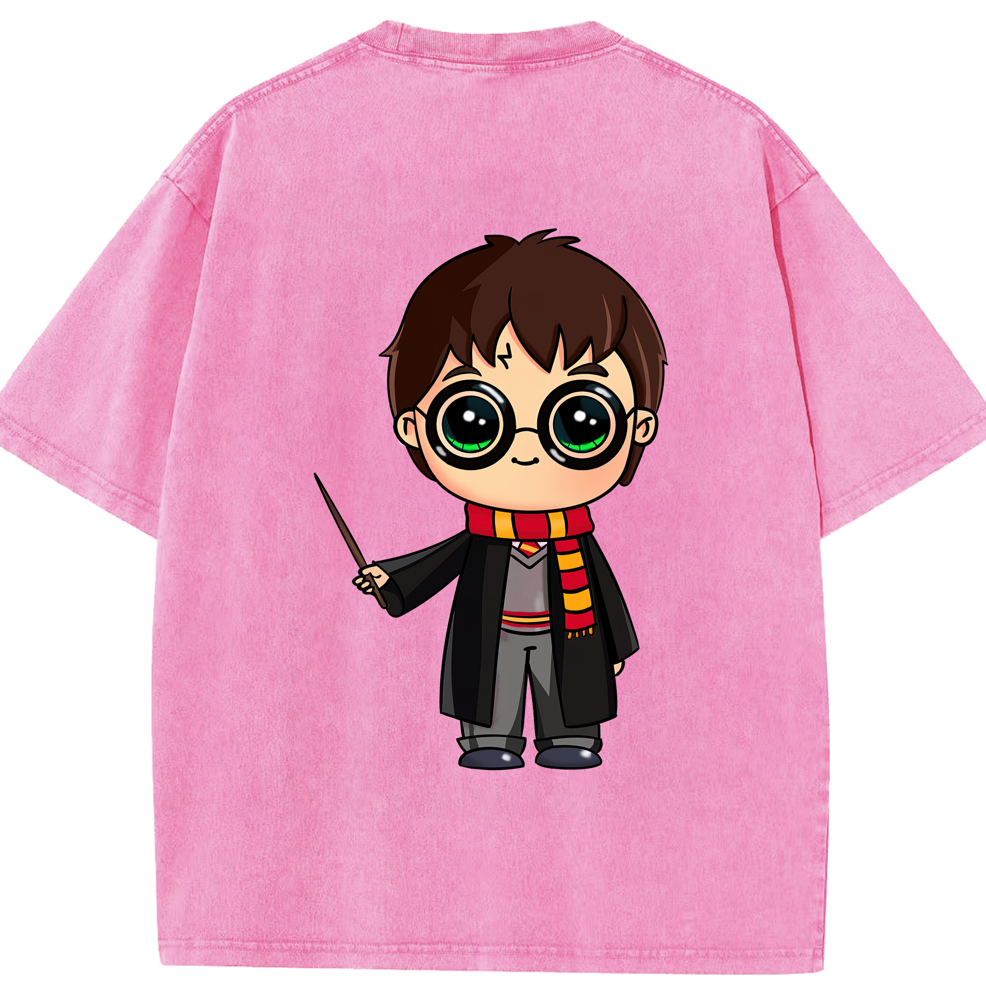 （画像用） Harry Potter ハリー・ポッターシリーズ 綿100% ヴィンテージ風 半袖Tシャツ（背面プリント）